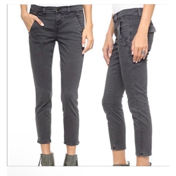 Crippen - Tapered Six Trouser Cropped Pants in Black Sz 25 NWOT - Picture 1 of 14